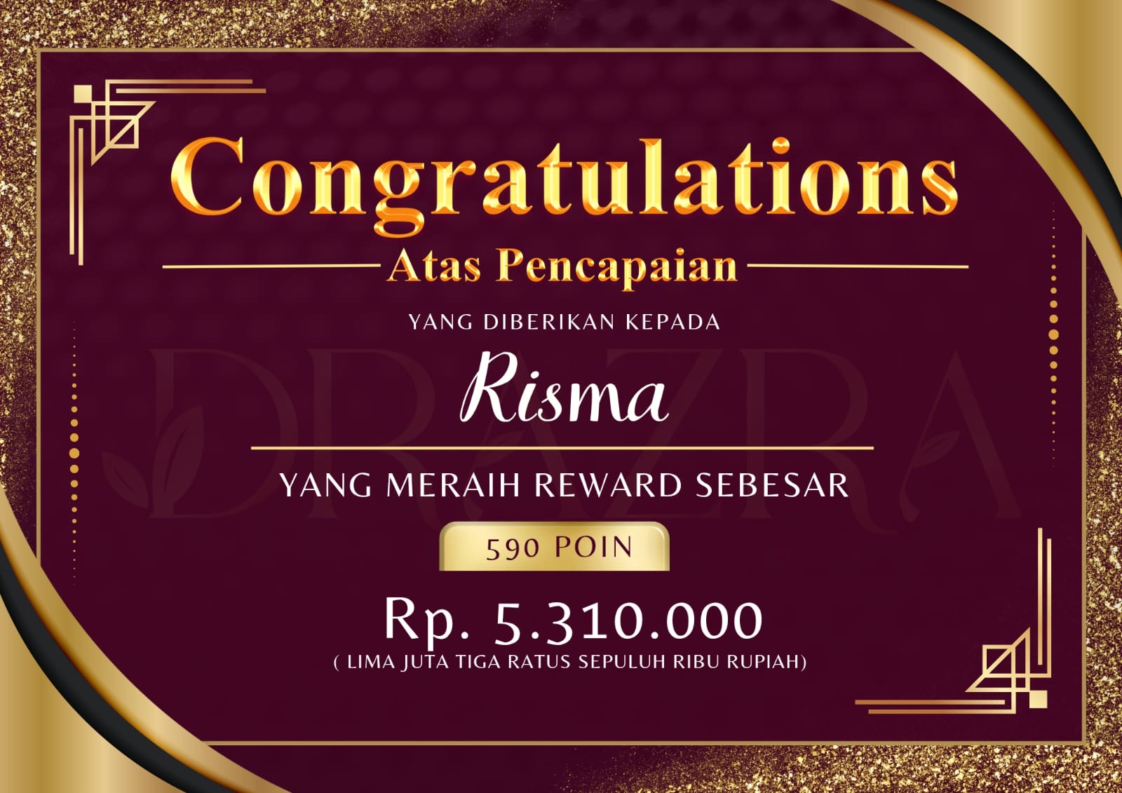 Reward 590 Poin